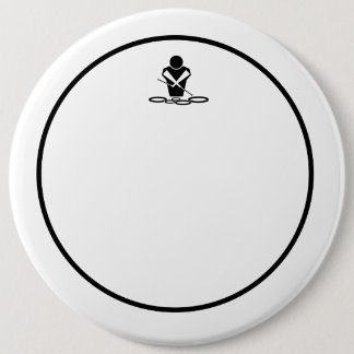 Six Inch Spock Drum Pin-Stripe Head Pinback Button