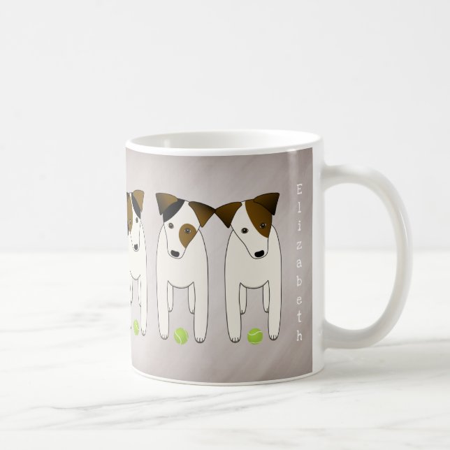 six Jack Russells w tennis balls personalized Coffee Mug (Right)
