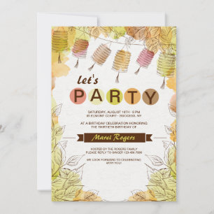 Six Lanterns Invitation