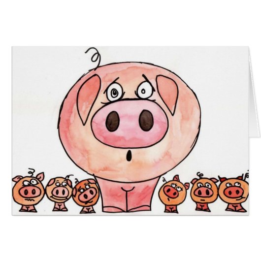 Six little pigs cards (Front Horizontal)