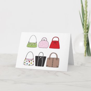 Six Little Purses Card by mrssocolov2 at Zazzle