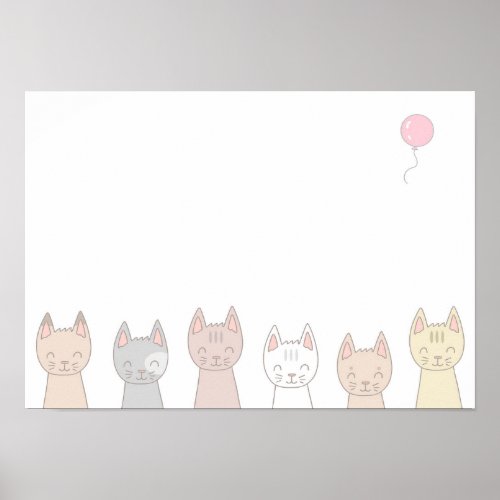 Six lovable cats. poster