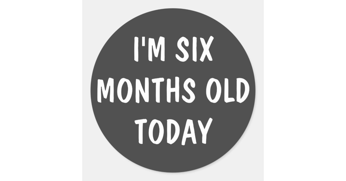 Six Month Old Baby Classic Round Sticker | Zazzle