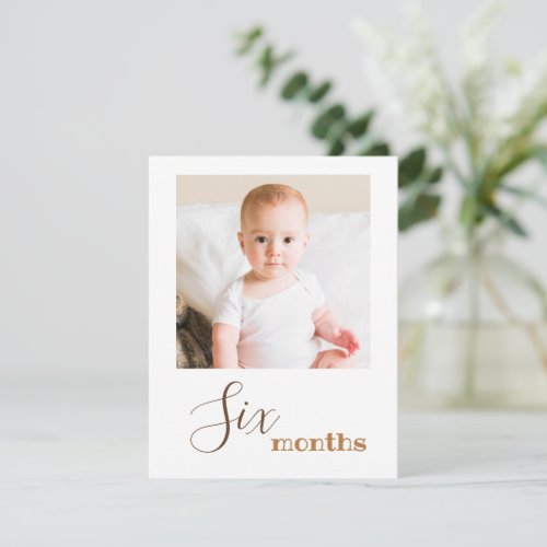 Six Month Photo First Birthday Banner Card