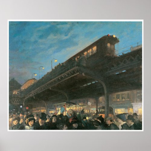 Six OClock c1912 John Sloan Poster