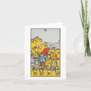 Six of cups blank card - Rider Waite Smith tarot