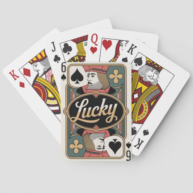 Six Of Spades Lucky Card Deck (Back)