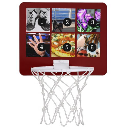 Six of Your Photos Make Your Own Impression Mini Basketball Hoop