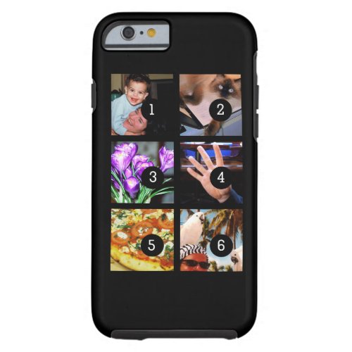 Six of Your Photos to Make Your Own Original Black Tough iPhone 6 Case