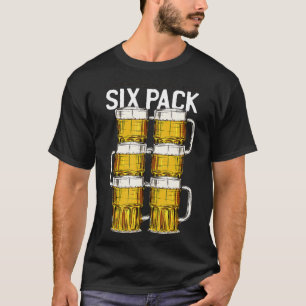 Six Pack Funny Check My 6 Beer Abs Hilarious Fitne T-Shirt