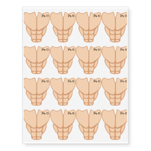 Six Pack I'm 10th Birthday Funny Boy Kids Temporary Tattoos