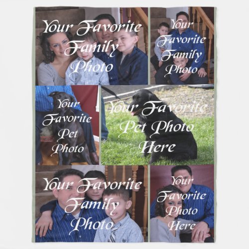 Six Panel Your Photo Here Fleece Blanket