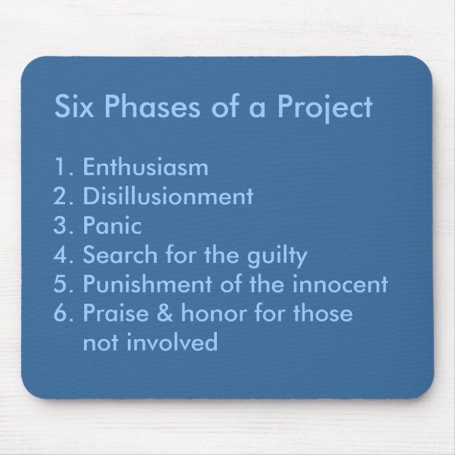 Six Phases of a Project Mouse Pad (Front)