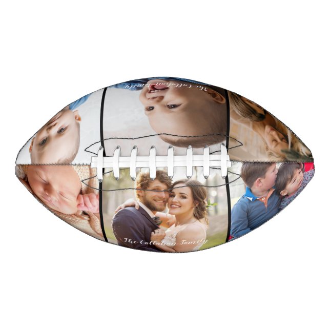 Six Photo Collage Custom Football (Front)