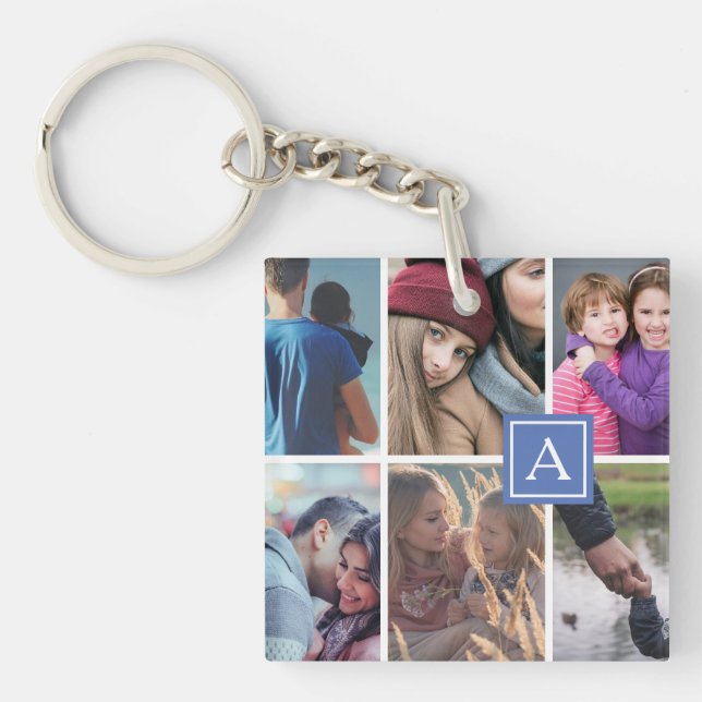 Six Photo Collage Keychain (Front)
