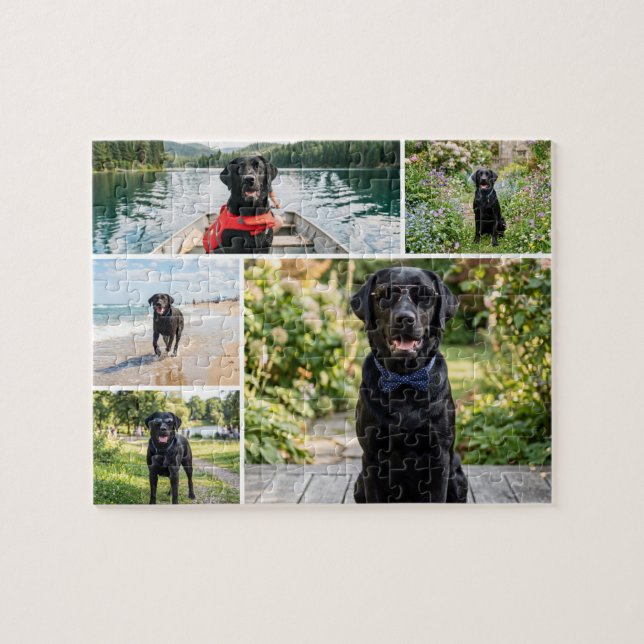 Six Photo Collage Template Jigsaw Puzzle (Horizontal)