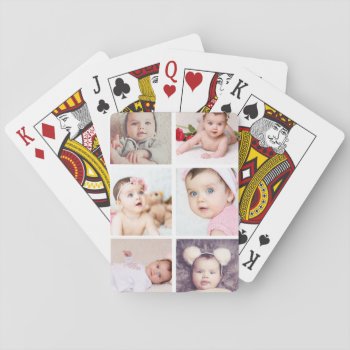 Six Photo Personalized Custom Playing Cards by Ricaso at Zazzle