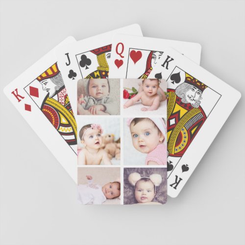 Six Photo Personalized Custom Playing Cards