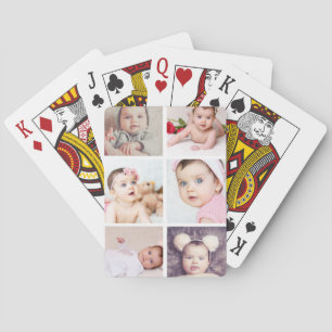 Six Photo Personalized Custom Poker Cards