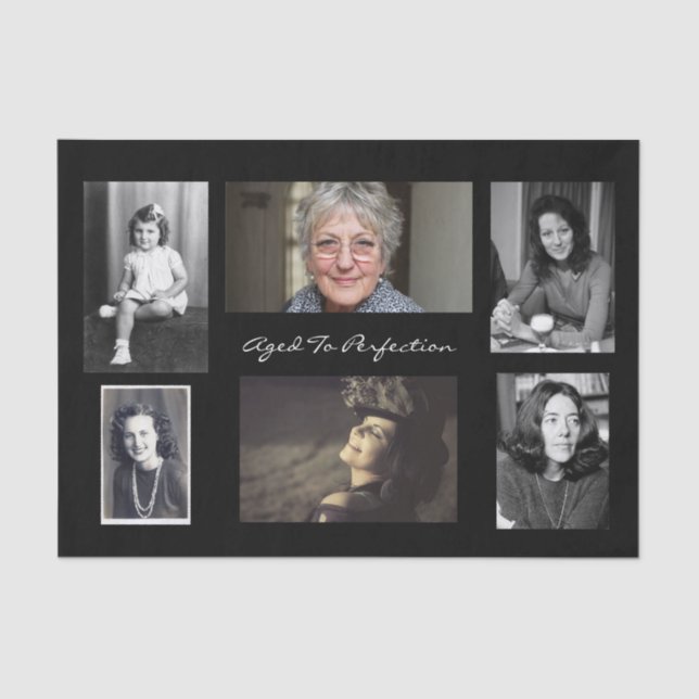 Six Photo Personalized  Tissue Paper (Front)