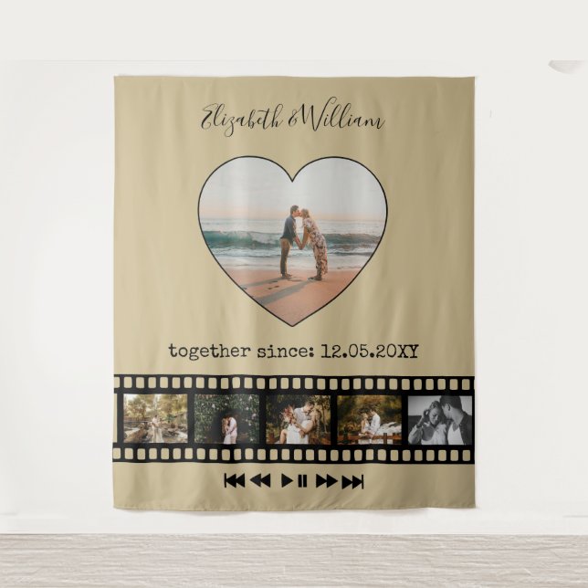 Six Photos Collage Movie Inspiring Photo Backdrop (Front)