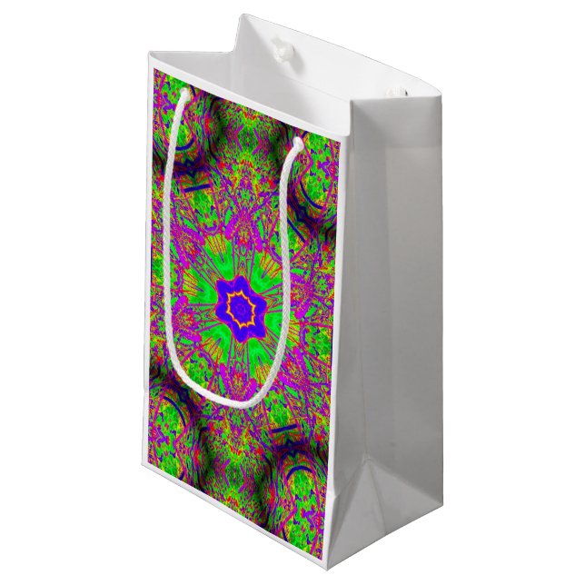 six-point blue star small gift bag (Front Angled)