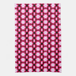 six point white star pattern towel