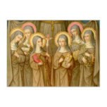 Six Poor Clare Saints (SAU 027) 10&quot;x14&quot; only Acrylic Print