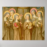 Six Poor Clare Saints (SAU 027) 11&quot;x14&quot; only Poster