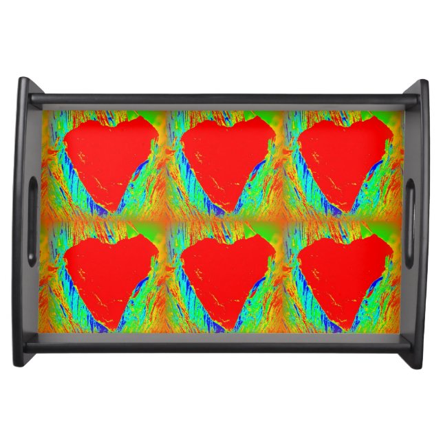 six red hearts serving tray (Front)