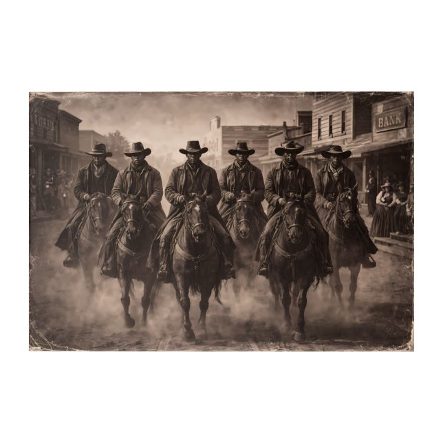 Six Riders at High Noon Acrylic Print (Front)