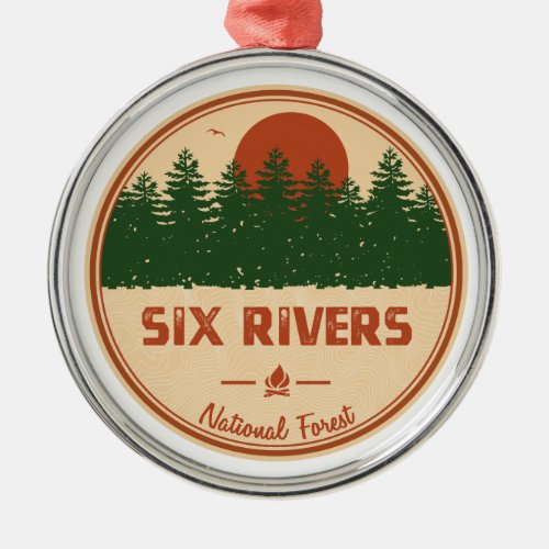 Six Rivers National Forest Metal Ornament