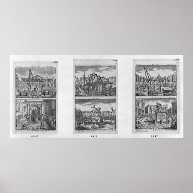 Six royal statues destroyed in Paris Poster (Front)