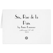 Six, Rue de la Paix Cards (Back Horizontal)