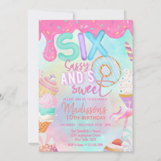 Six Sassy and So Sweet Invitation
