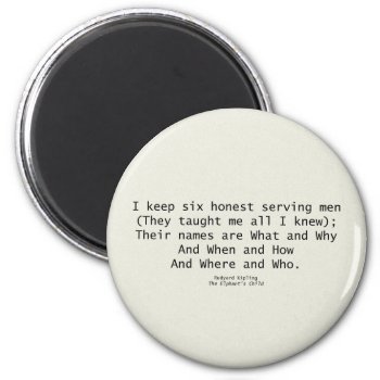 Six Serving Men Magnets by FogWeaver at Zazzle