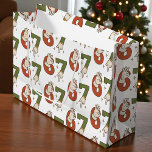 Six Seven 67 6 7 Christmas Santa Elf Meme  Large Gift Bag<br><div class="desc">Add a dose of holiday humor to your gifting with this Santa and Elf 67 Christmas Meme large gift bag. Featuring Santa’s classic gloved “OK” hand as the “6” and an elf’s playful gesture forming the “7, ” this nostalgic design brings festive fun to any celebration. Perfect for larger presents,...</div>