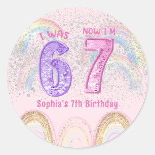 Six Seven 67 Birthday Sticker