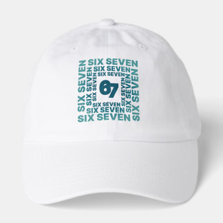Six Seven 67 Blue Graphic  Hat