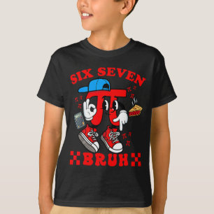 Six seven 67 bruh meme day math kids boys girls T-Shirt