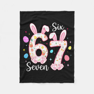 Six Seven 67 Bunny Rabbit for Kids Girls Boys Fleece Blanket