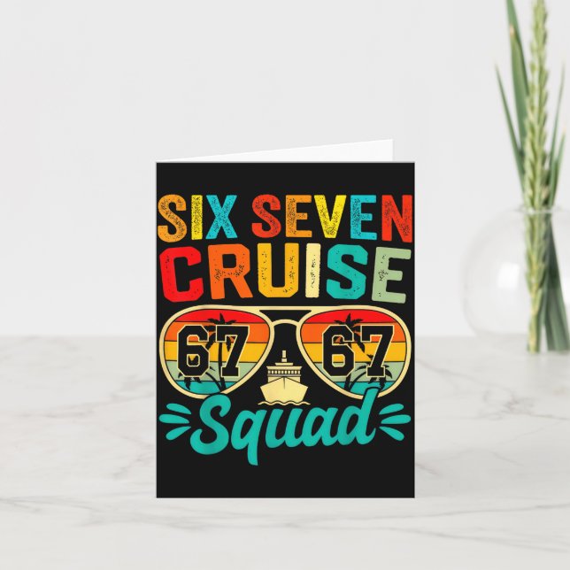 Six Seven 67 Cruise Squad 2025 Funny Kids Cruise M Card (Front)