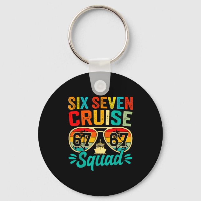 Six Seven 67 Cruise Squad 2025 Funny Kids Cruise M Keychain (Front)