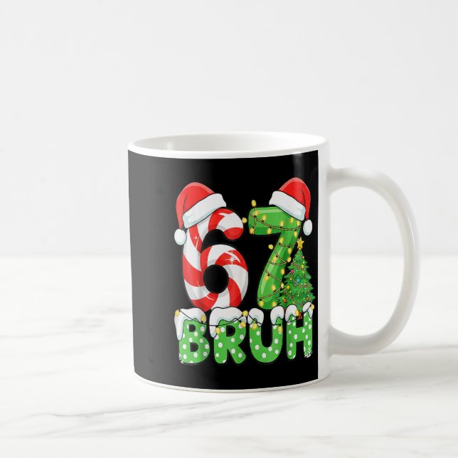 Six Seven 67 Funny Santa Bruh Christmas Meme  Coffee Mug (Right)