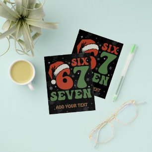 Six Seven 67 Funny Santa Hat Christmas Xmas Meme Flyer