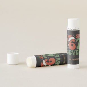 Six Seven 67 Funny Santa Hat Christmas Xmas Meme Lip Balm