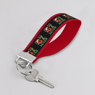 Six Seven 67 Funny Santa Hat Christmas Xmas Meme Wrist Keychain