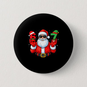 Six Seven 67 Meme 6 7 Elf Santa Christmas Pajamas Button