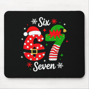 Six Seven 67 Meme 6 7 Santa Christmas Pajamas Kids Mouse Pad