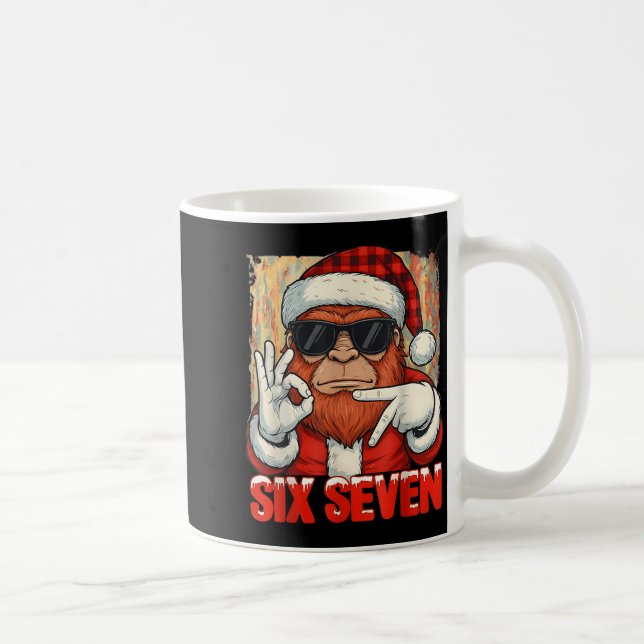 Six Seven 67 Meme Bigfoot Funny Chistmas Men Women Coffee Mug (Right)